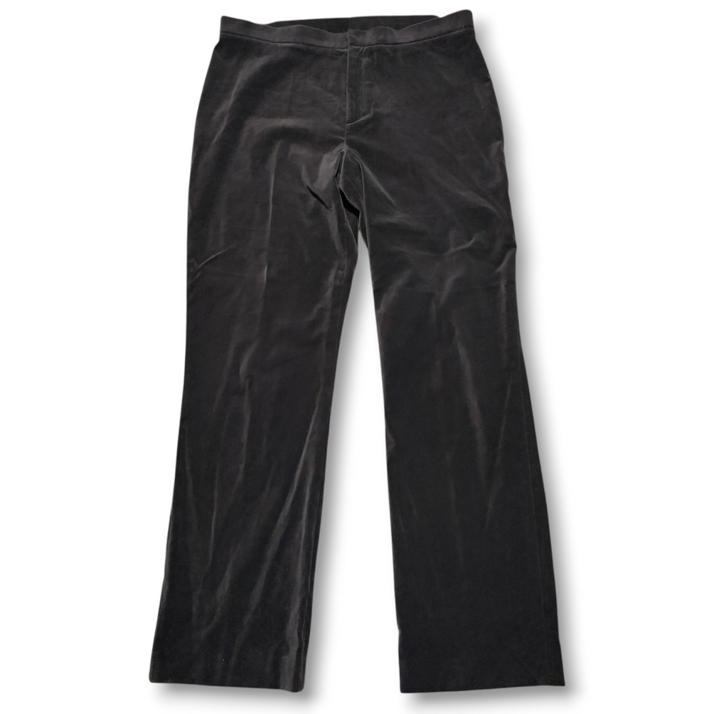 Lauren Ralph Lauren Velour Soft Women's 14 Brown Fuzzy Chocolate Brown Pants